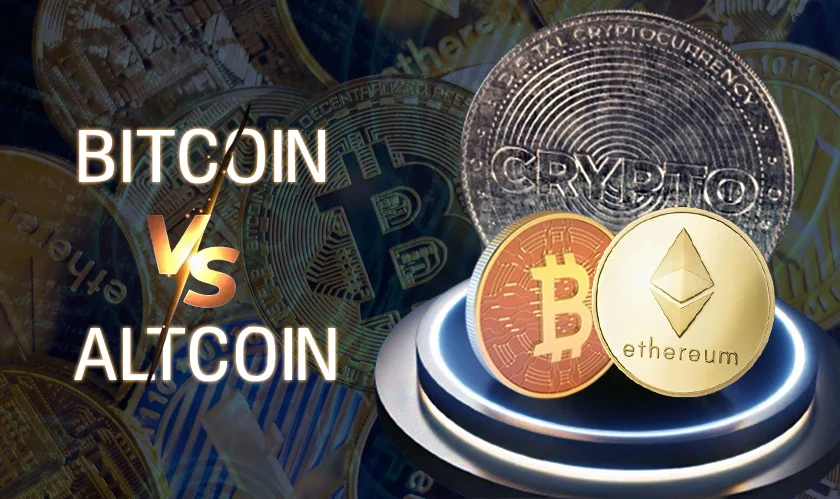 Bitcoin and altcoins in the cryptocurrency market